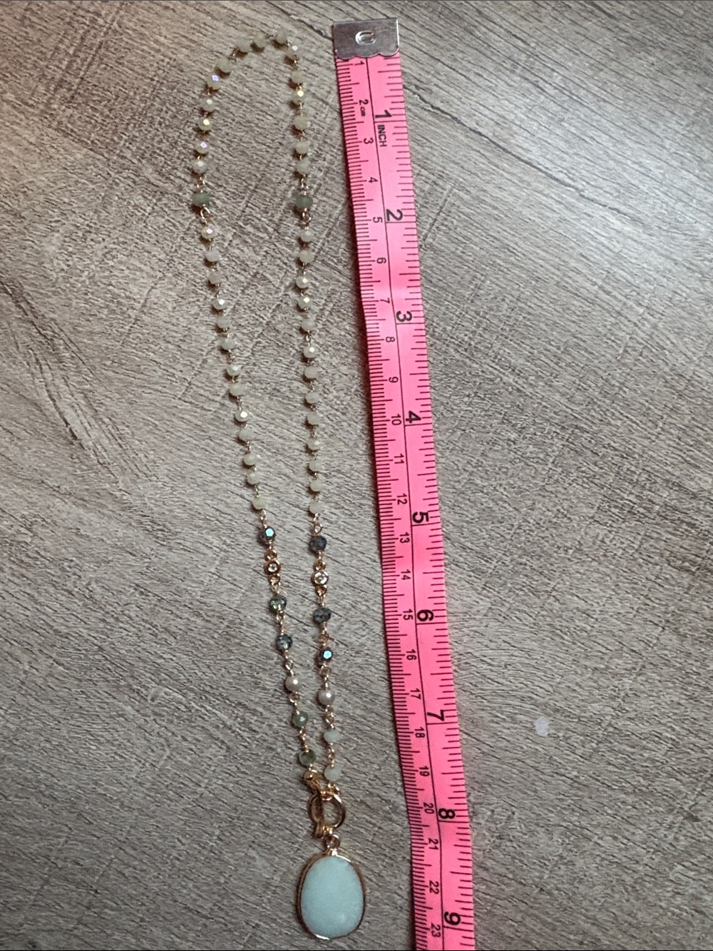 Lucky Brand Necklace with Jade Pendant - Picture 2 of 4